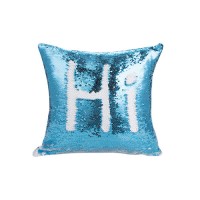 Pillow Cover(Flip Sequin, Light Blue/White)