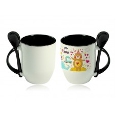 12oz Color Spoon Mug Black